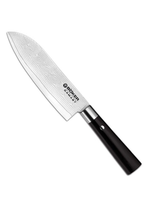 Fotografie Damaškový Santoku Japonský nůž Damast Black 17 cm - Böker Solingen