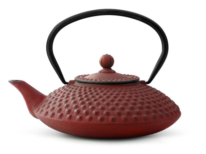 Fotografie Litinová konvička na čaj Xilin 1,25L, červená - Bredemeijer