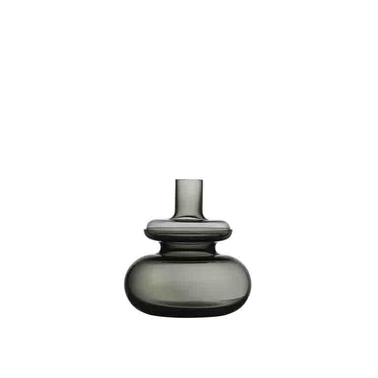 Ručně foukaná váza INU Smoked Grey 23 cm, šedá - ZONE DEMMARK
