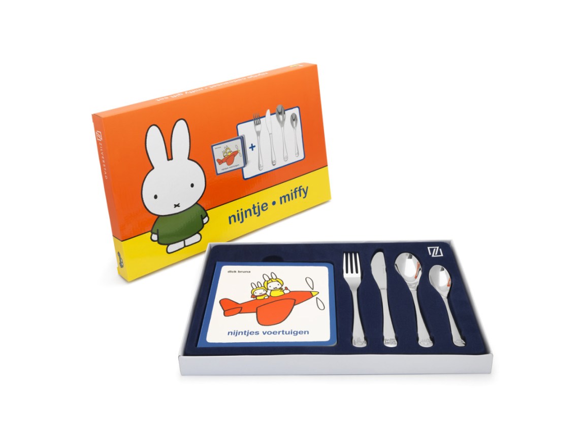 Dětská sada příborů MIFFY s knížkou - Zilverstad