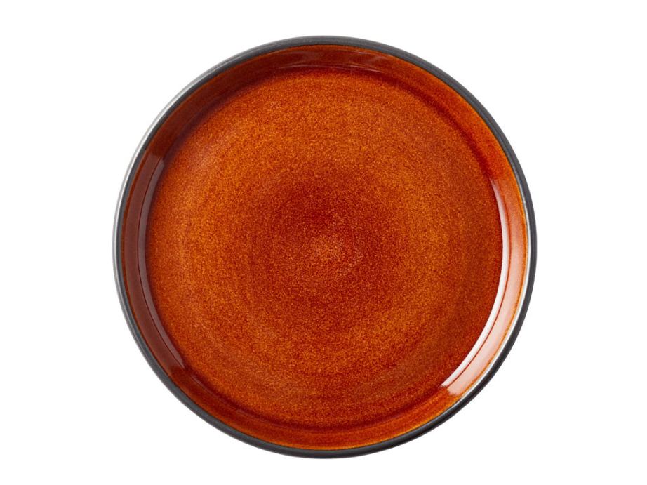 Kameninový servírovací talířek 17 cm Black/Amber - BITZ