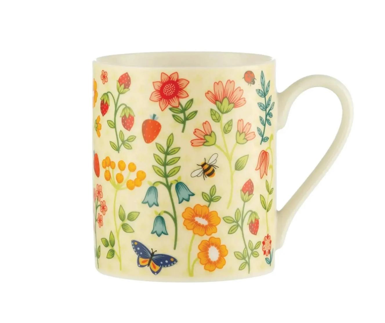 Porcelánový hrnek Wild Flower 0,4 l, krémový - PRICE & KENSINGTON